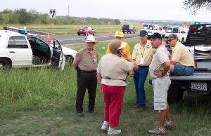 Tour Director and Hams waiting